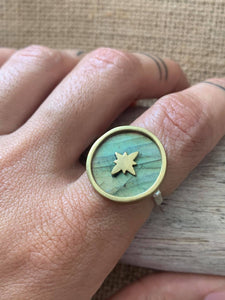 Bague Argent (Lapis Lazuli, Labradorite, Malachite)