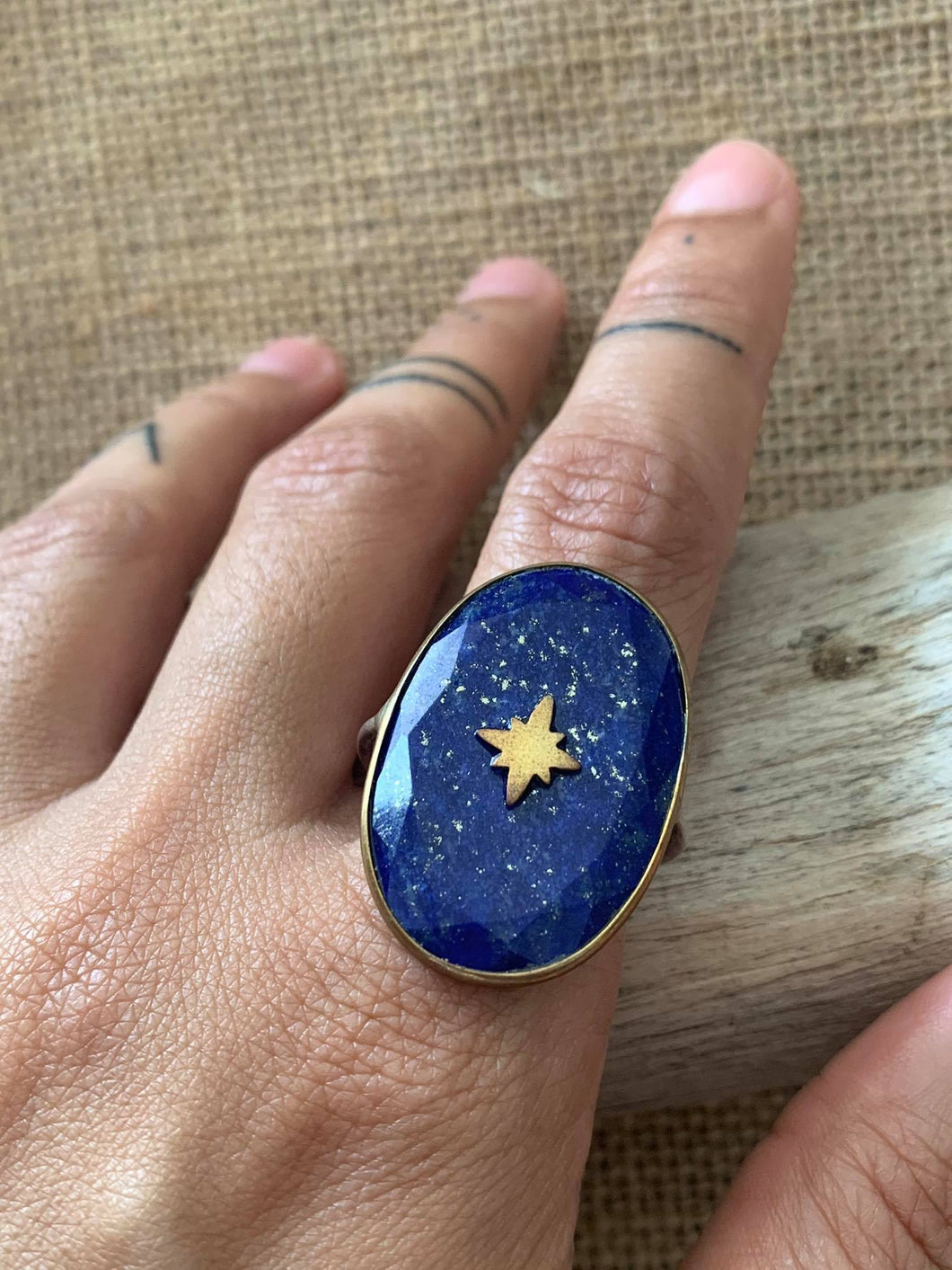 Bague Argent (Nacre/Labradorite/Lapis Lazuli)