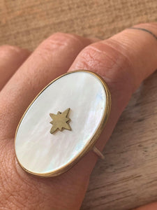 Bague Argent (Nacre/Labradorite/Lapis Lazuli)