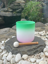 Charger l&#39;image dans la galerie, Bol Chantant en Cristal de Quartz (Couleur Rose et Vert)
