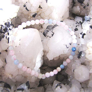 Bracelet de Perles Aquamarine Multi Bleu