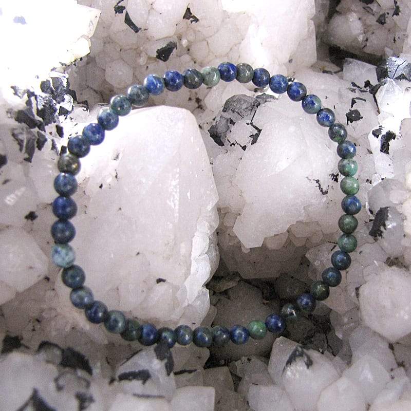Bracelet de Perles Azurite & Malachite 