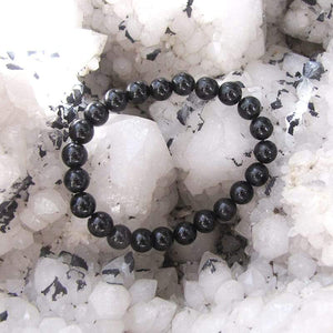 Bracelet de Perles Homme Obsidienne 