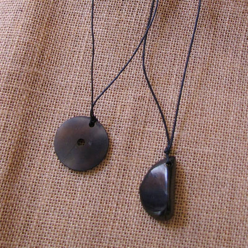 Collier Shungite Cordon Pierre et Rond