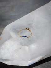 Charger l&#39;image dans la galerie, Bague chaîne acier inoxydable (Pierre de lune, Lapis lazuli, Labradorite)
