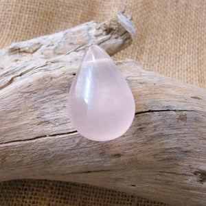 Pendentif Quartz Rose Goutte percée