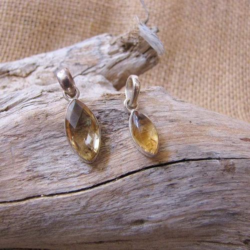 Pendentif argent Citrine Petit / Grand modèle faceté