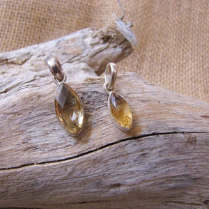 Pendentif argent Citrine Petit / Grand modèle faceté