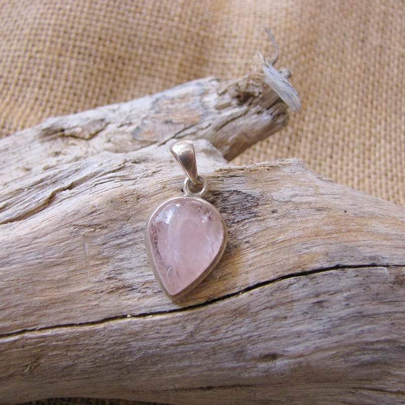 Pendentif argent Quartz Rose