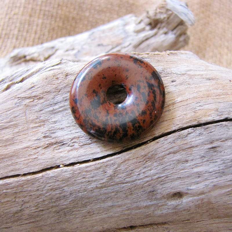 Pendentif Obsidienne Mahogany Pi Chinois Petit modèle