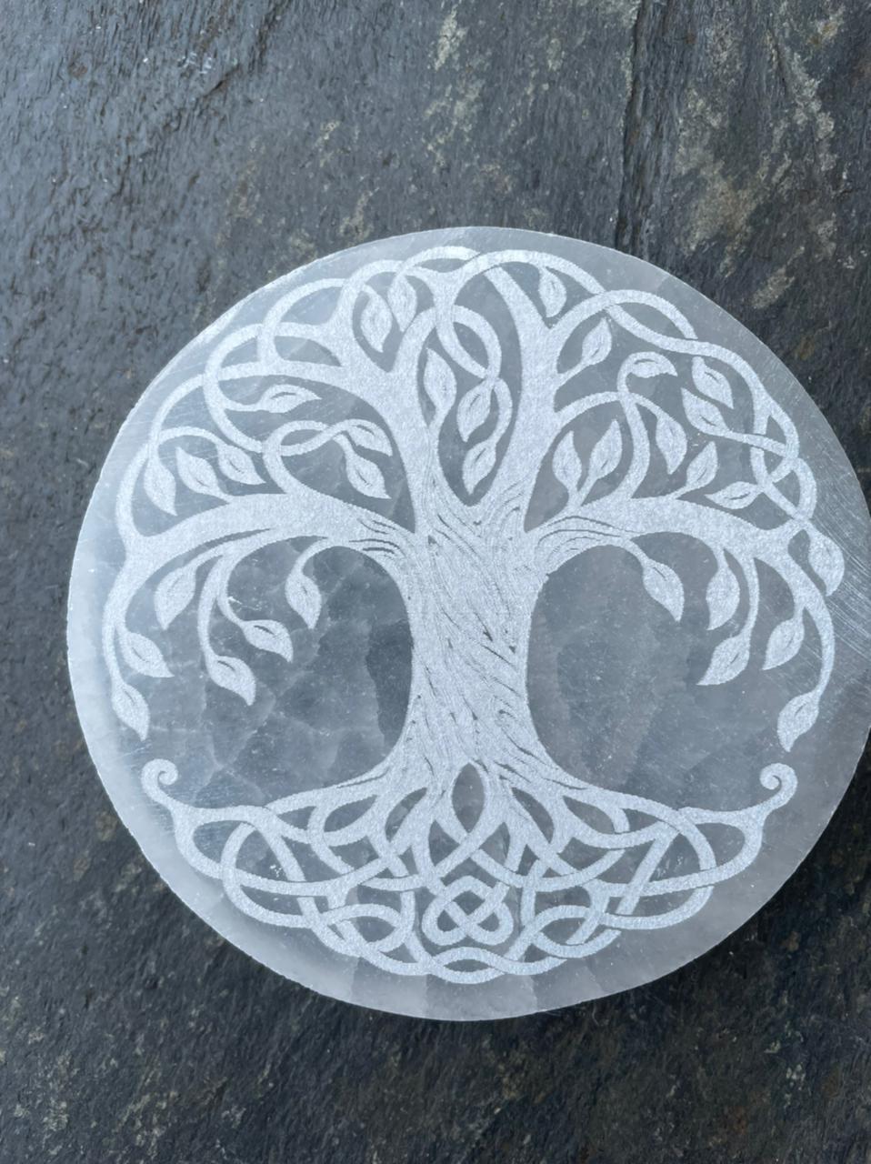 Plaque de recharge pour bijoux et minéraux en Sélénite